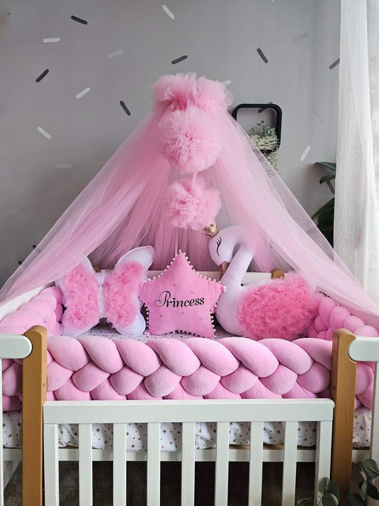 Baby bedding crib bumper set pink. KARI studio