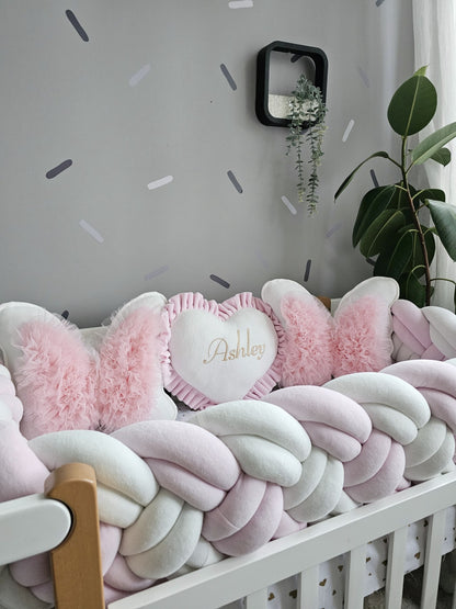 Light pink baby bedding set for girl