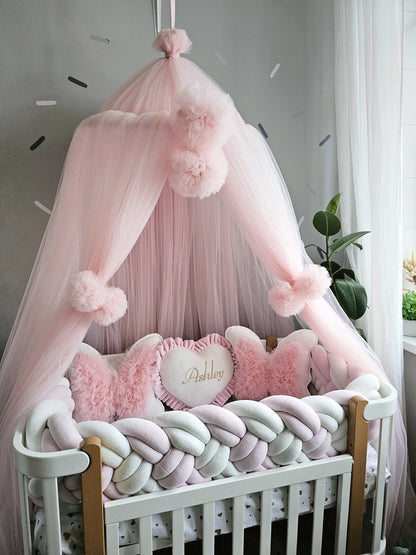 Light pink baby bedding set for girl