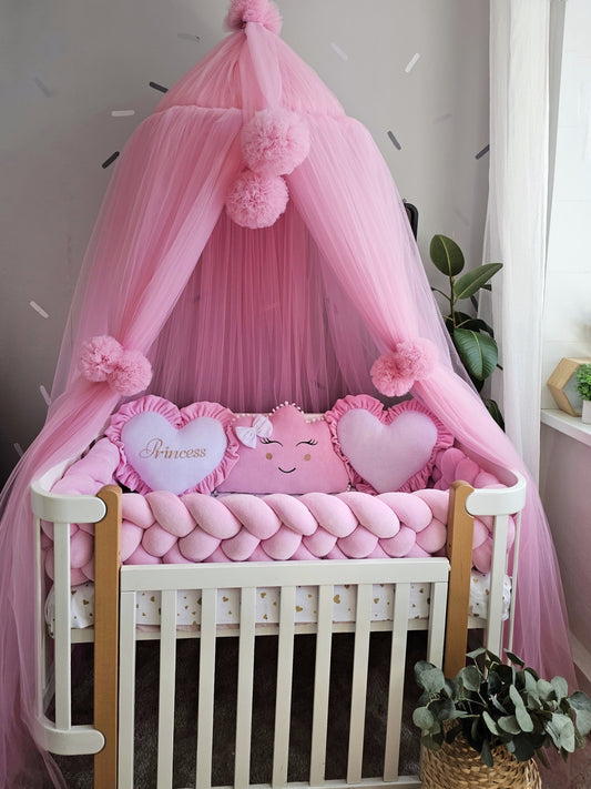 Baby girl bedding crib set pink. KARI studio