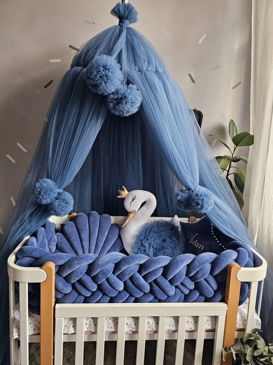 Personalized Baby Bedding Set Navy Blue | Premium Nursery Decor