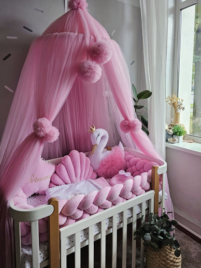 Personalized Girl Bedding Set Pink | Handmade Nursery Decor