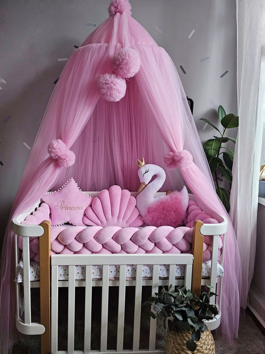 Personalized Girl Bedding Set Pink | Handmade Nursery Decor