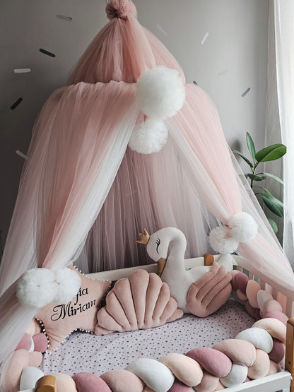 Personalized Baby Bedding Set Blush | Handmade Nursery Decor