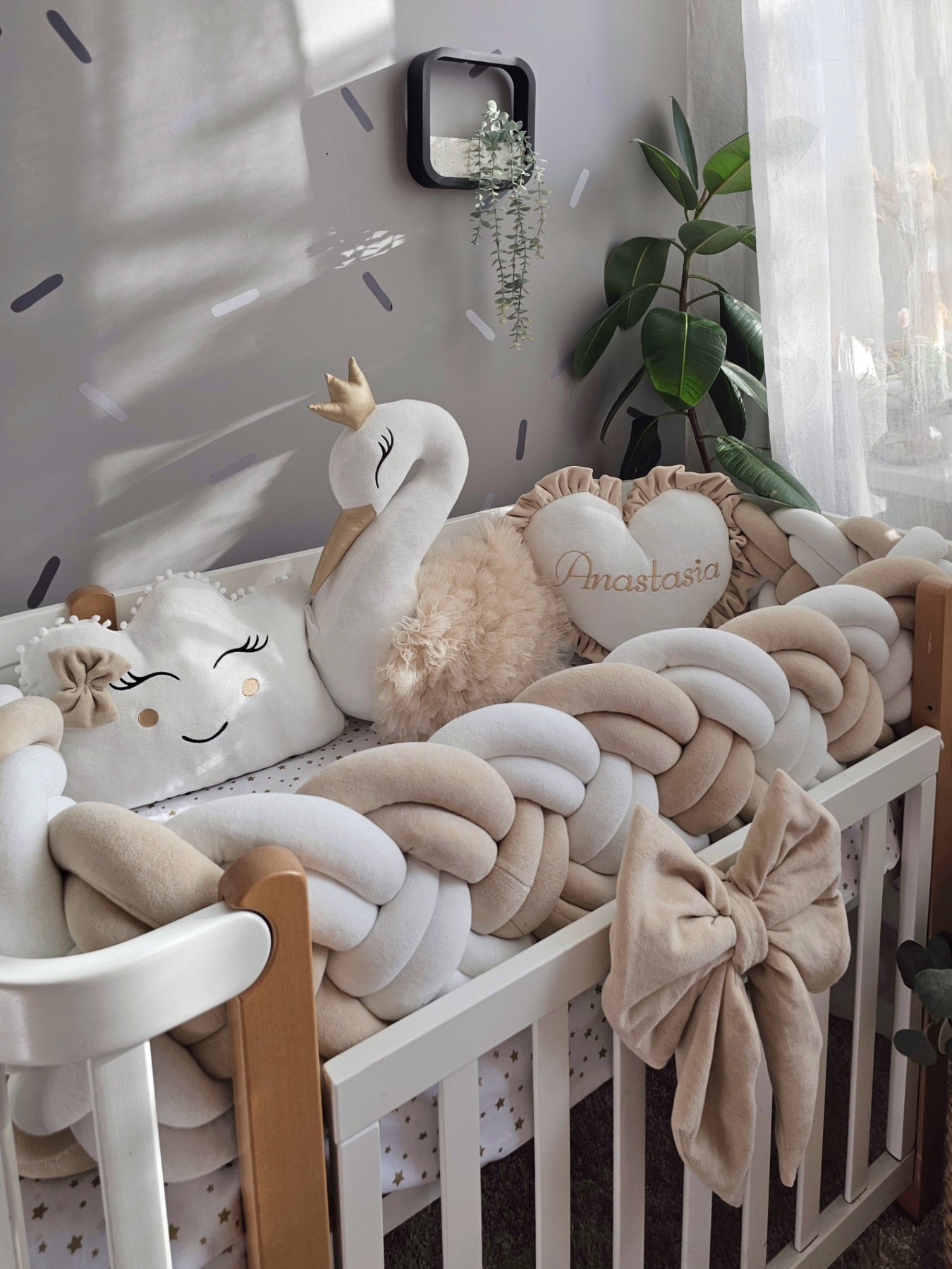 Personalized Baby Bedding Set creamy beige | Premium Nursery Decor