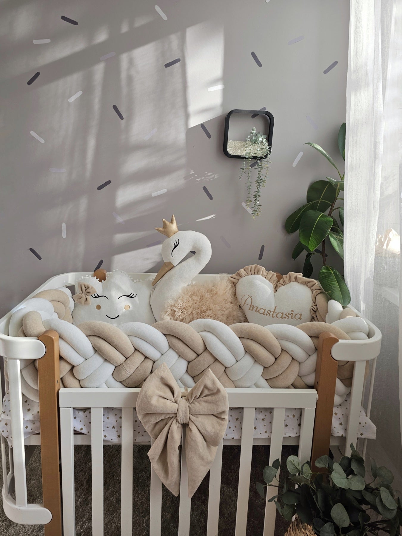 Personalized Baby Bedding Set creamy beige | Premium Nursery Decor