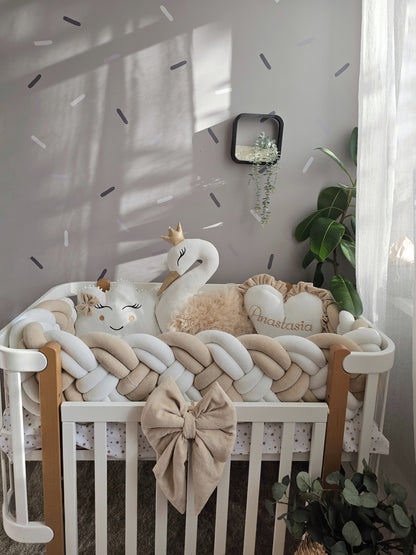 Personalized Baby Bedding Set creamy beige | Premium Nursery Decor