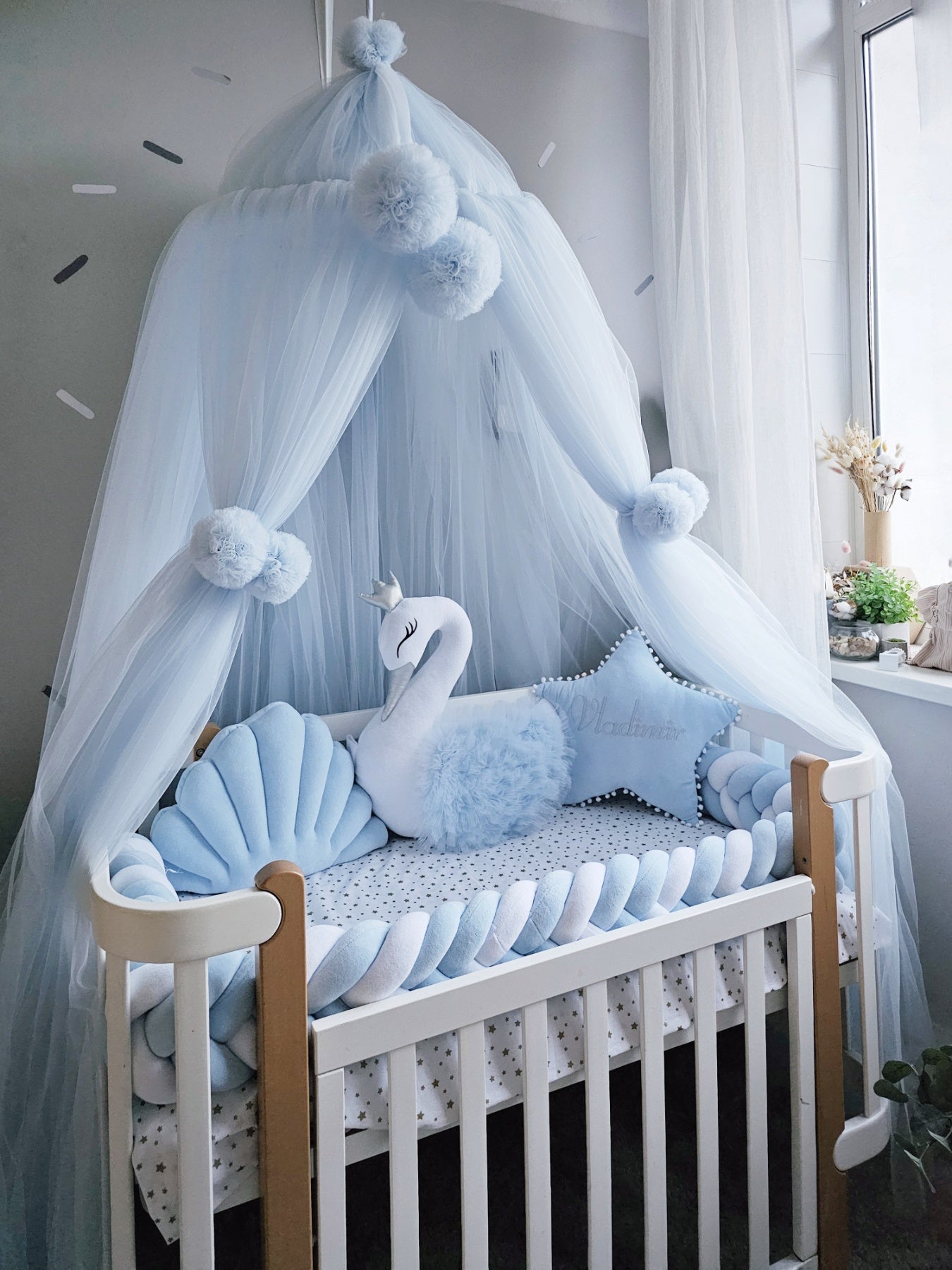 Blue Baby Crib Bedding Set for boys