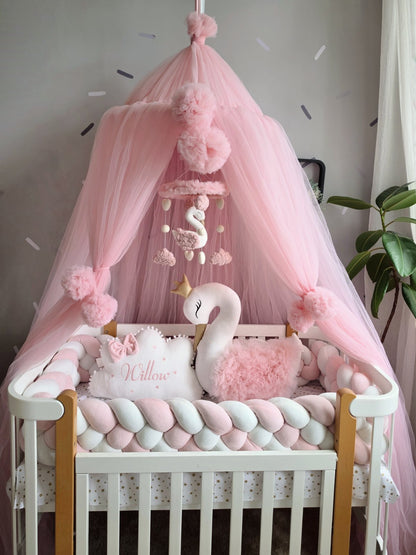 Baby Crib Mobile with Swan | Nursery Mobile
