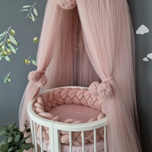 Light blush Princess baldachin, crib canopy - KariStudio