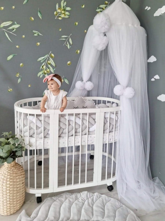 Light blush Princess baldachin, crib canopy - KariStudio