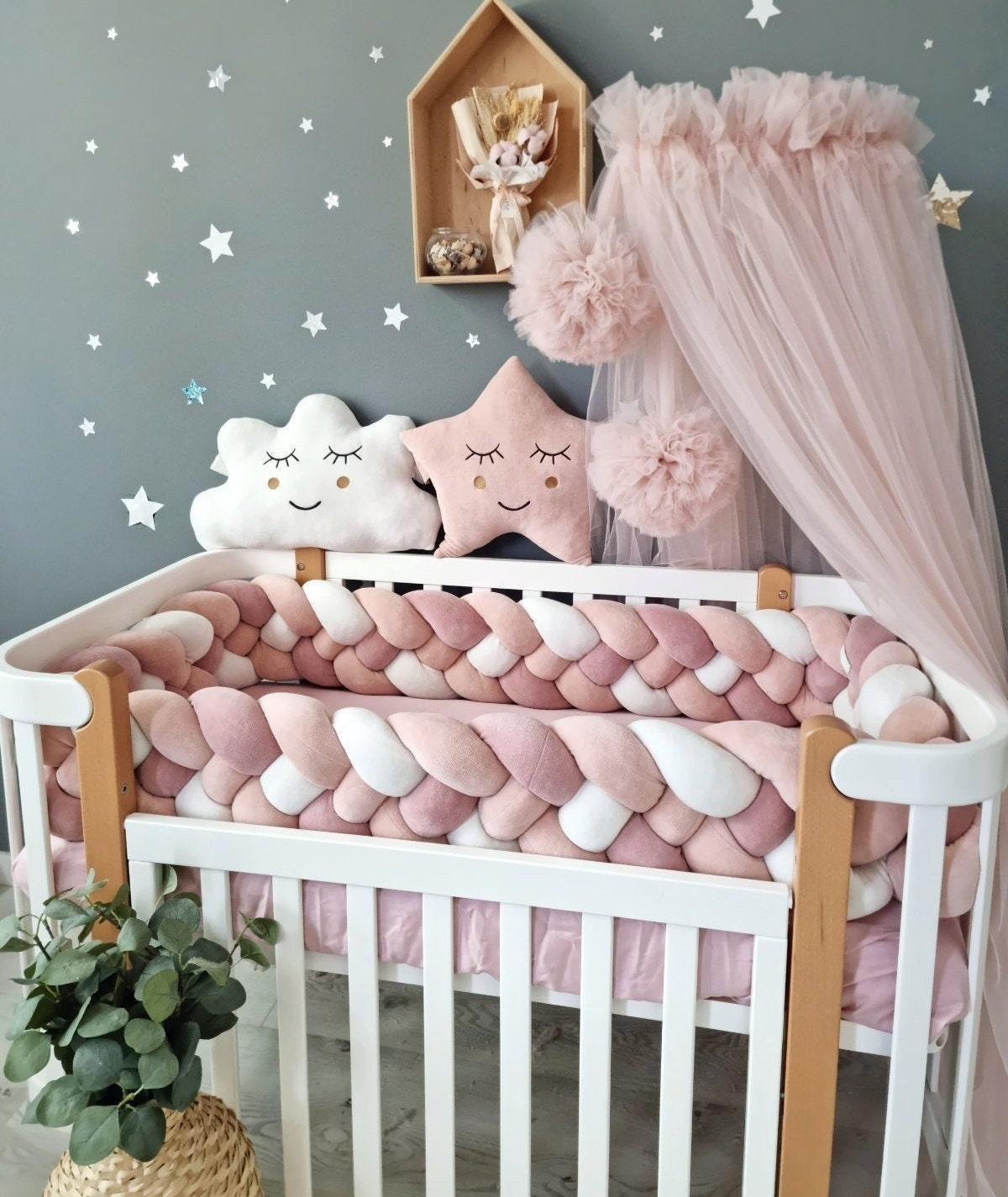 Beige bed canopy curtains - KariStudio
