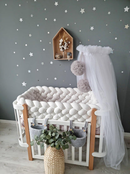 Triple braided crib bumper 25 cm - KariStudio