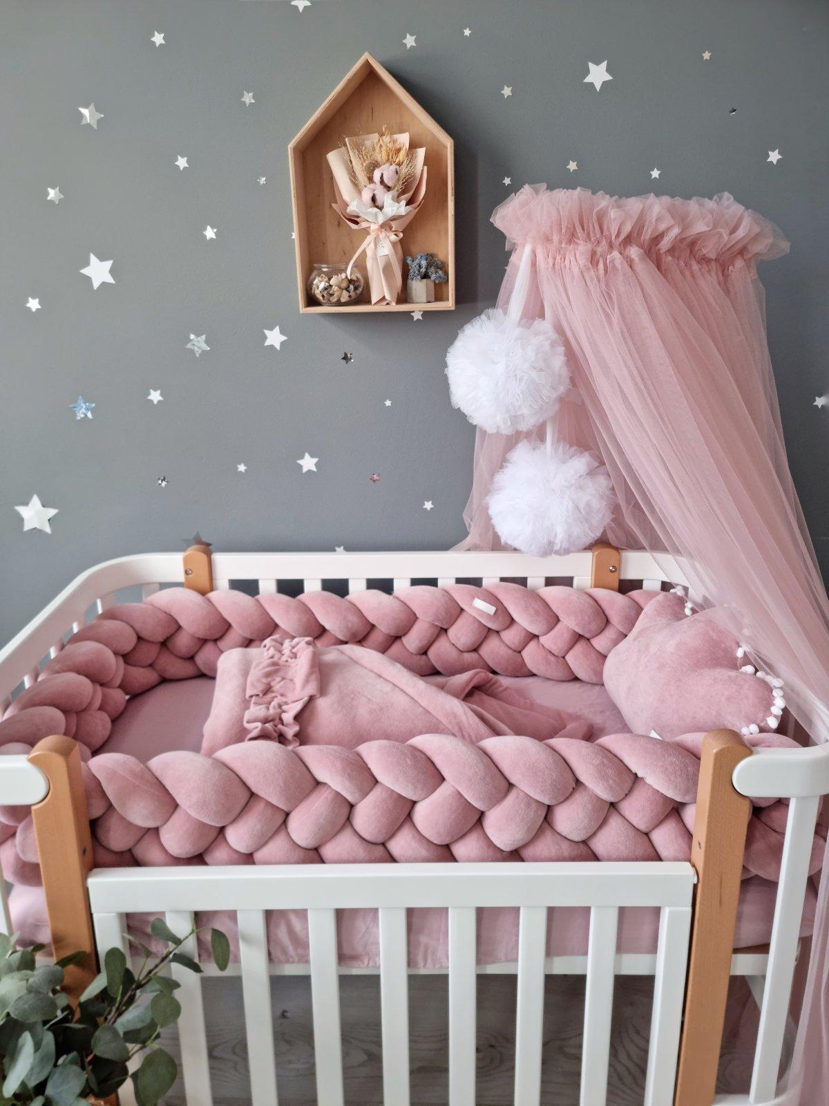 Grey cot bumper discount set