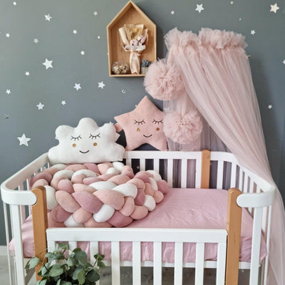 Canopy crib best sale baby girl