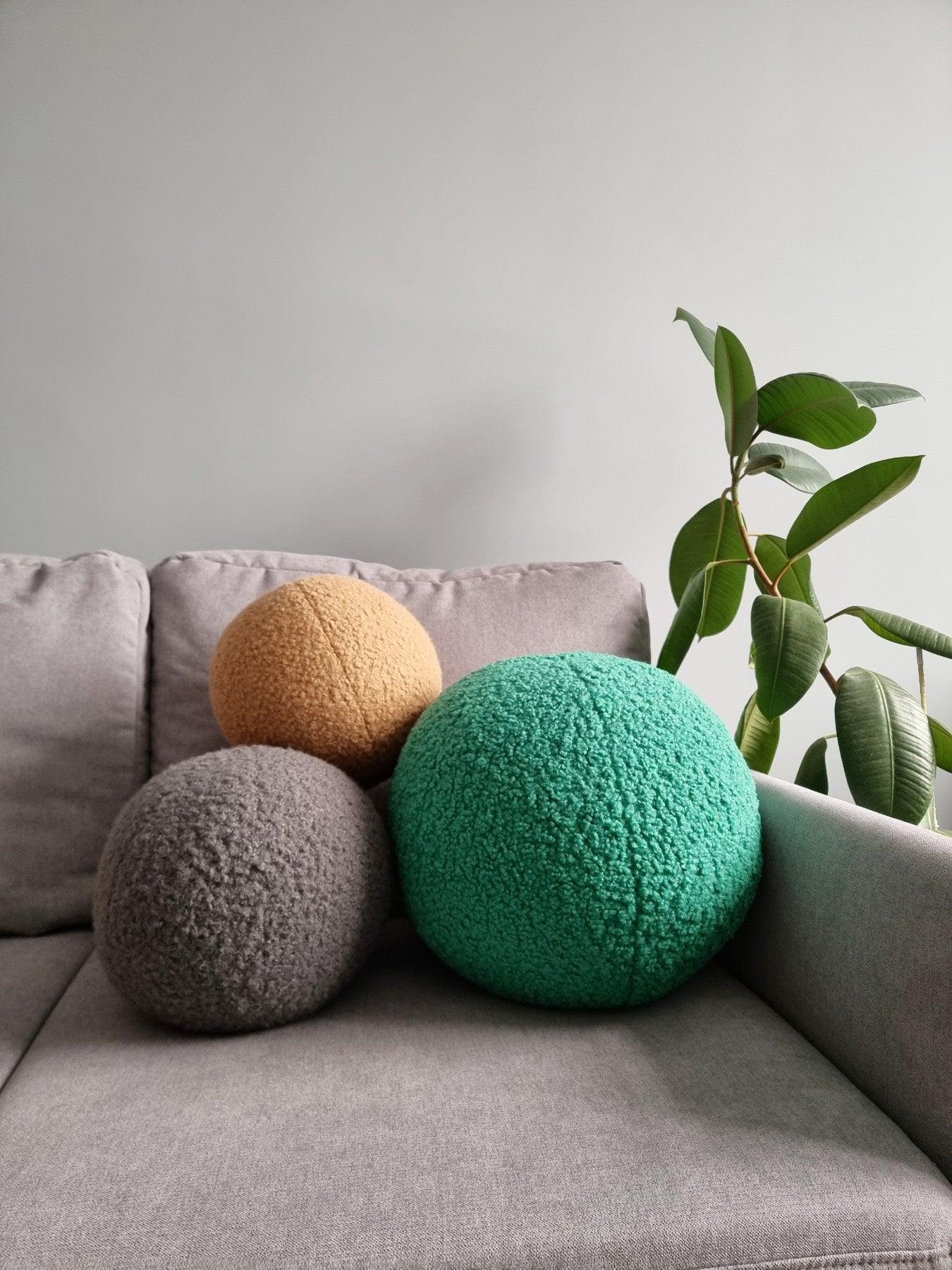 Decorative round pillow ball for couch, sofa - KariStudio