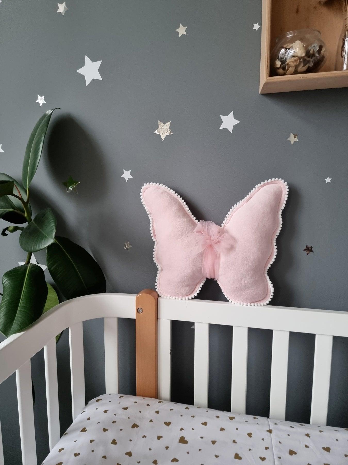 Butterfly pillow blush. Kids room decor. - KariStudio