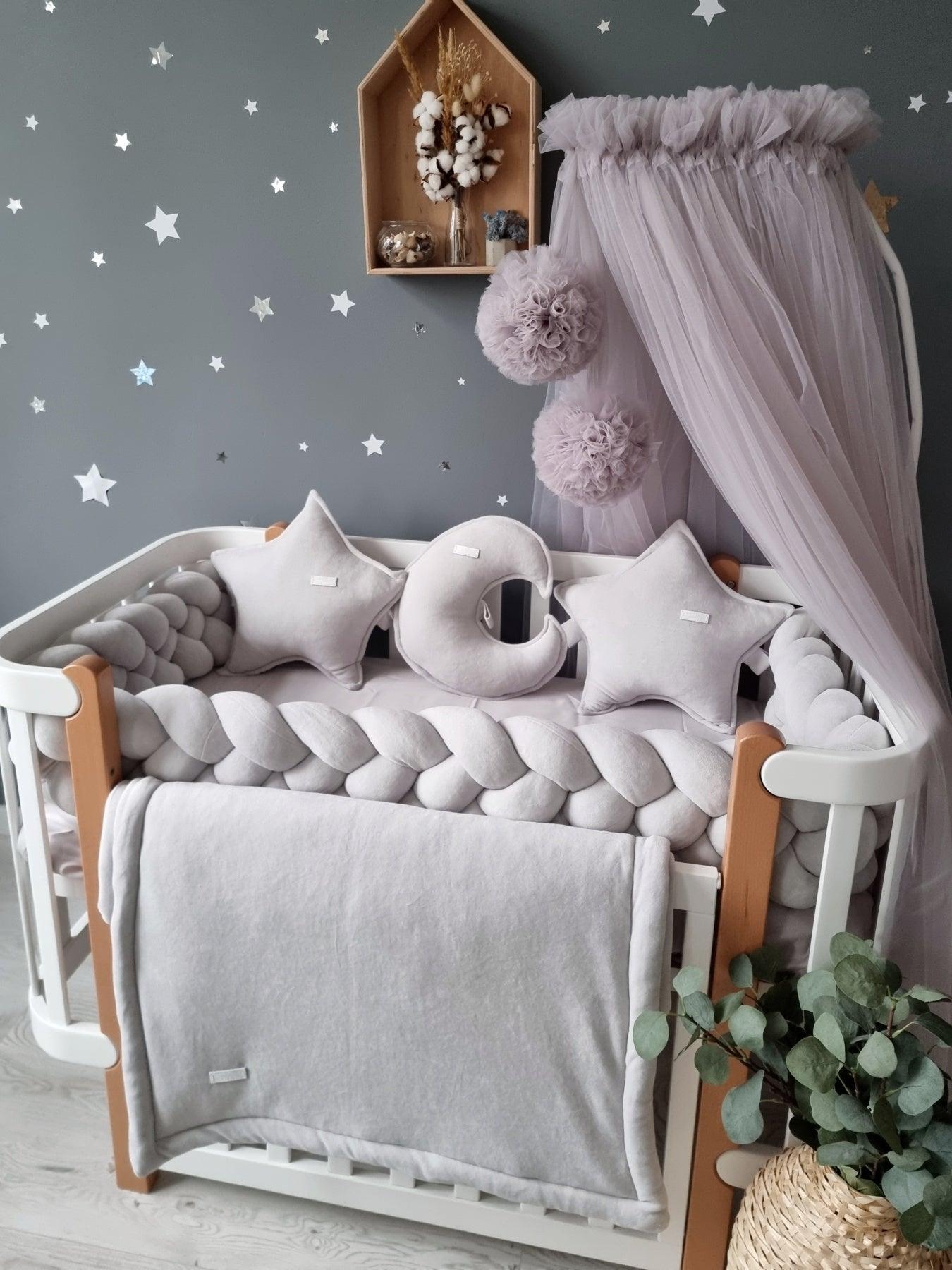 Beige bed canopy curtains - KariStudio