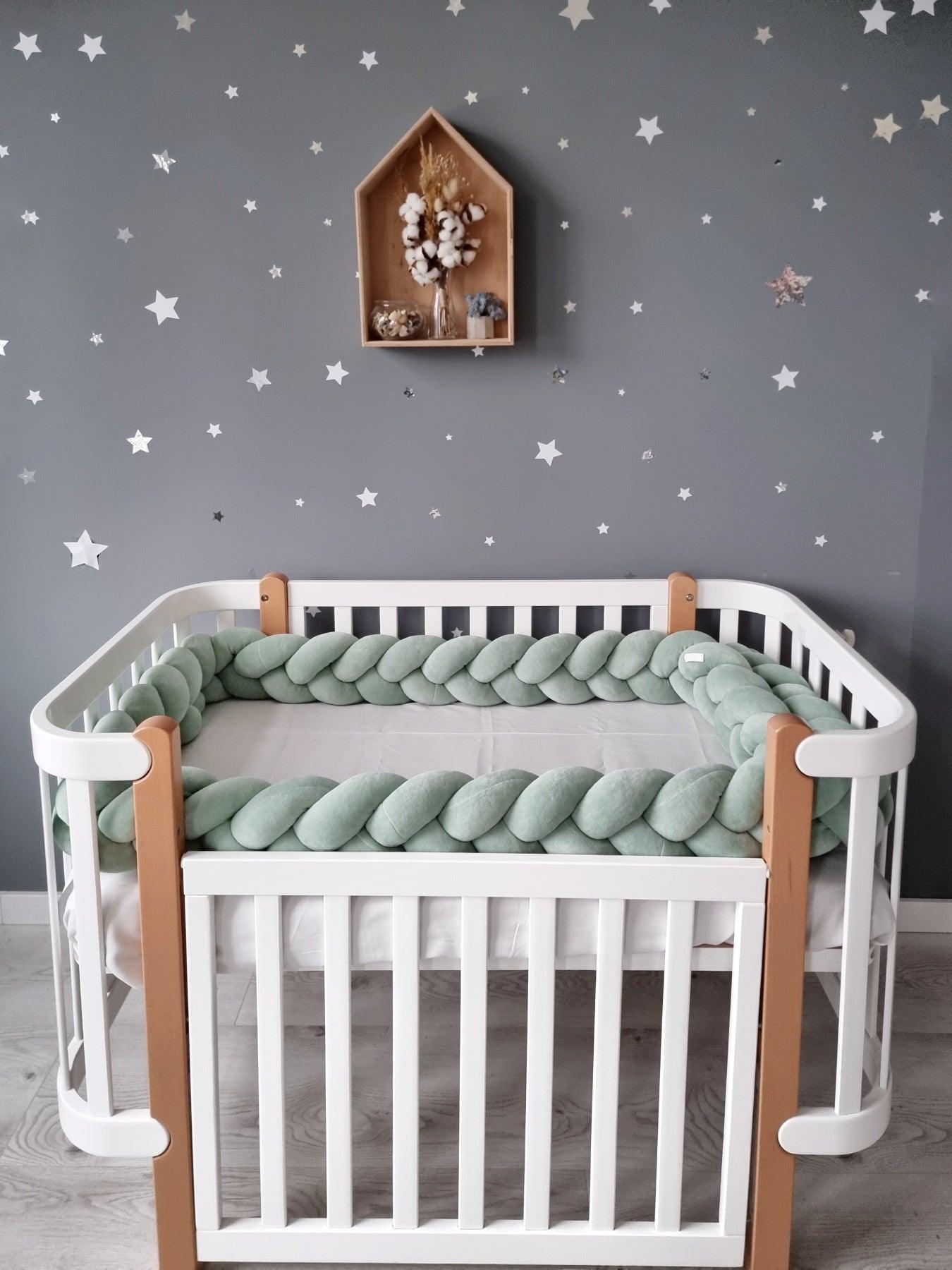 Grey cot bumper of 60x120cm (for DIEM cot) from Carezza collection