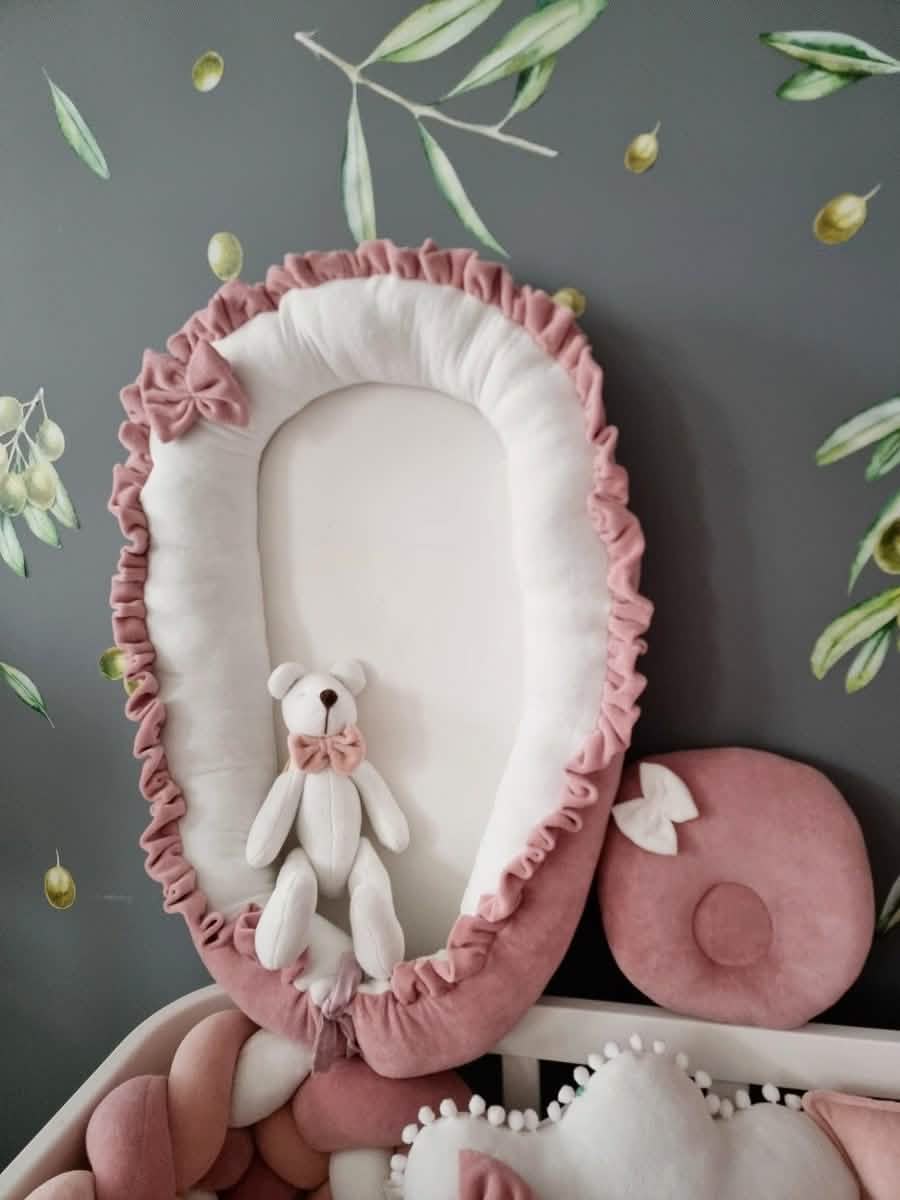 Personalized baby bedding set for girl blush 25 cm