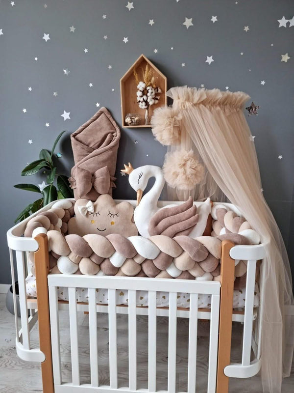 Personalized baby bedding set beige cappuchino KariStudio