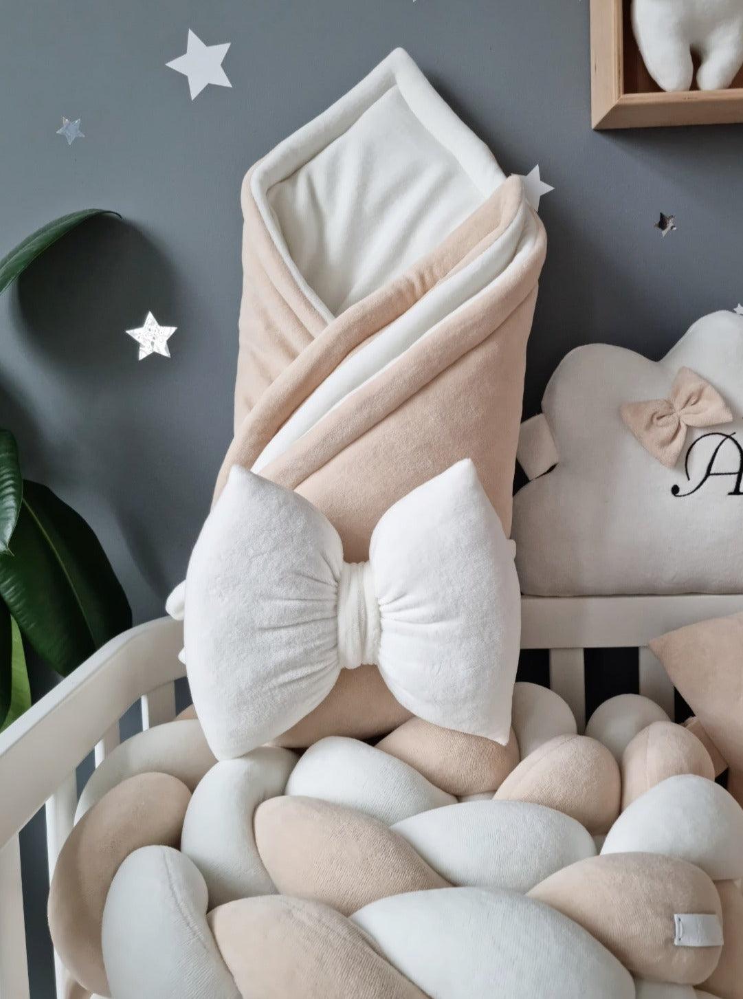 Soft Knot Pillow Decorative Baby Bedding Sheets Braided Crib Bumper Kn -  Rabbit Paradise